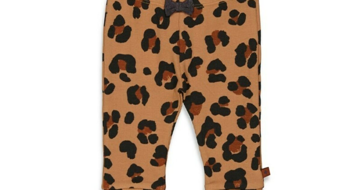 Feetje Hose AOP Wild World - Tiermuster Hose In Taupe Melange