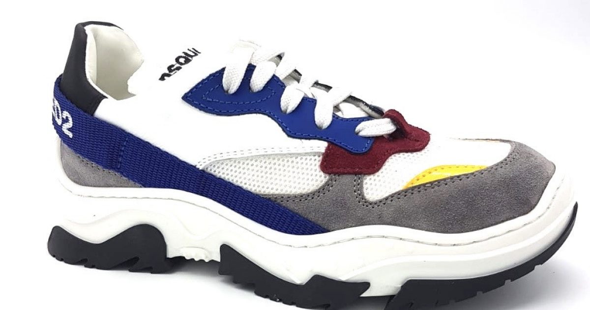 DSQUARED2 LOW TOP LACE GIANT SNEAKERS… | Kindermodehuis.nl