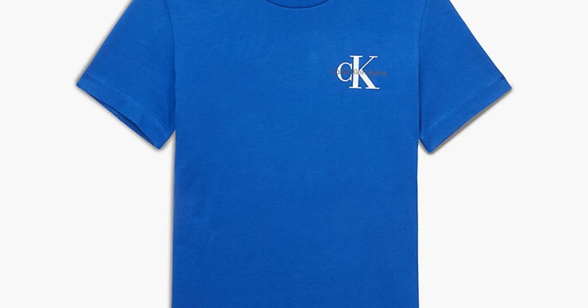 Calvin Klein chest monogram top Ultra blue | Kindermodehuis.nl